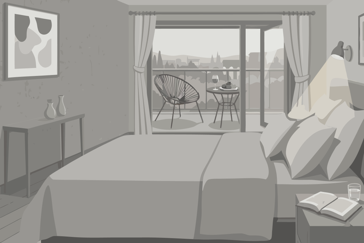 Chambre Double avec Balcon - Vue sur Mer
